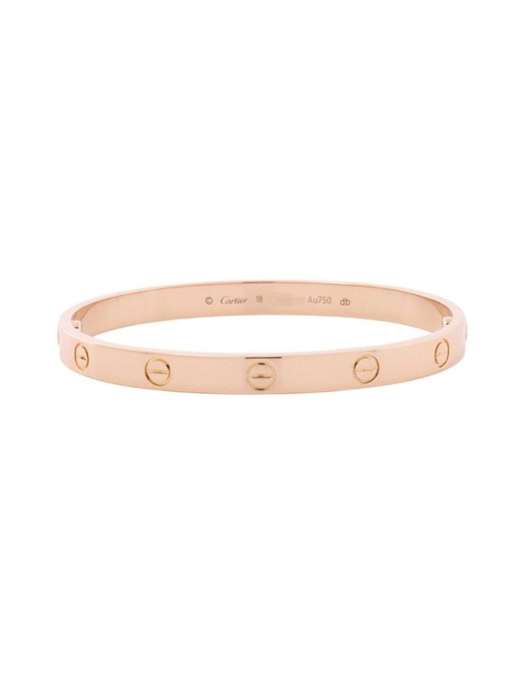 Cartier Bracelet Love Classic Model 18k Pink Gold 18 Bangle